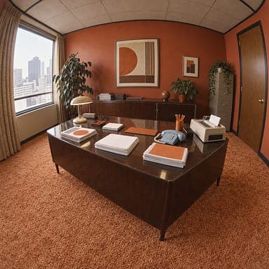 Style reference: a warm-toned office