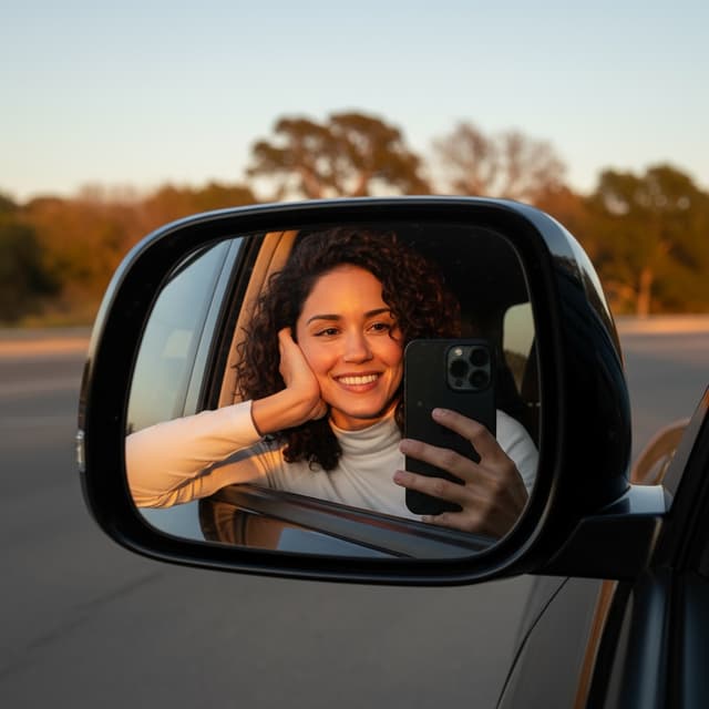 Car Mirror Selfie