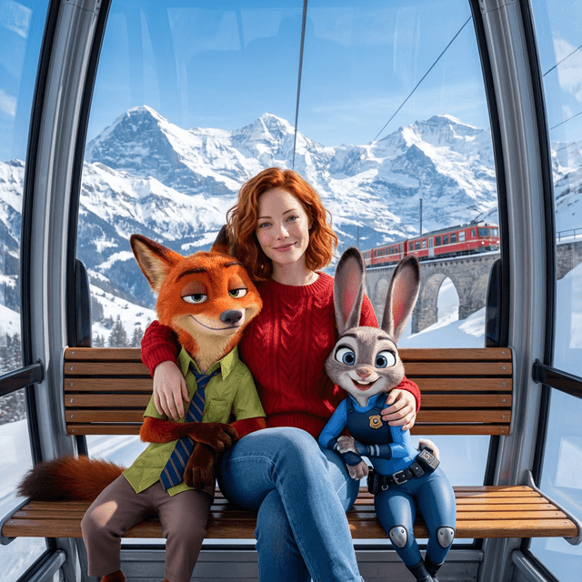 Winter Cable Car Effect